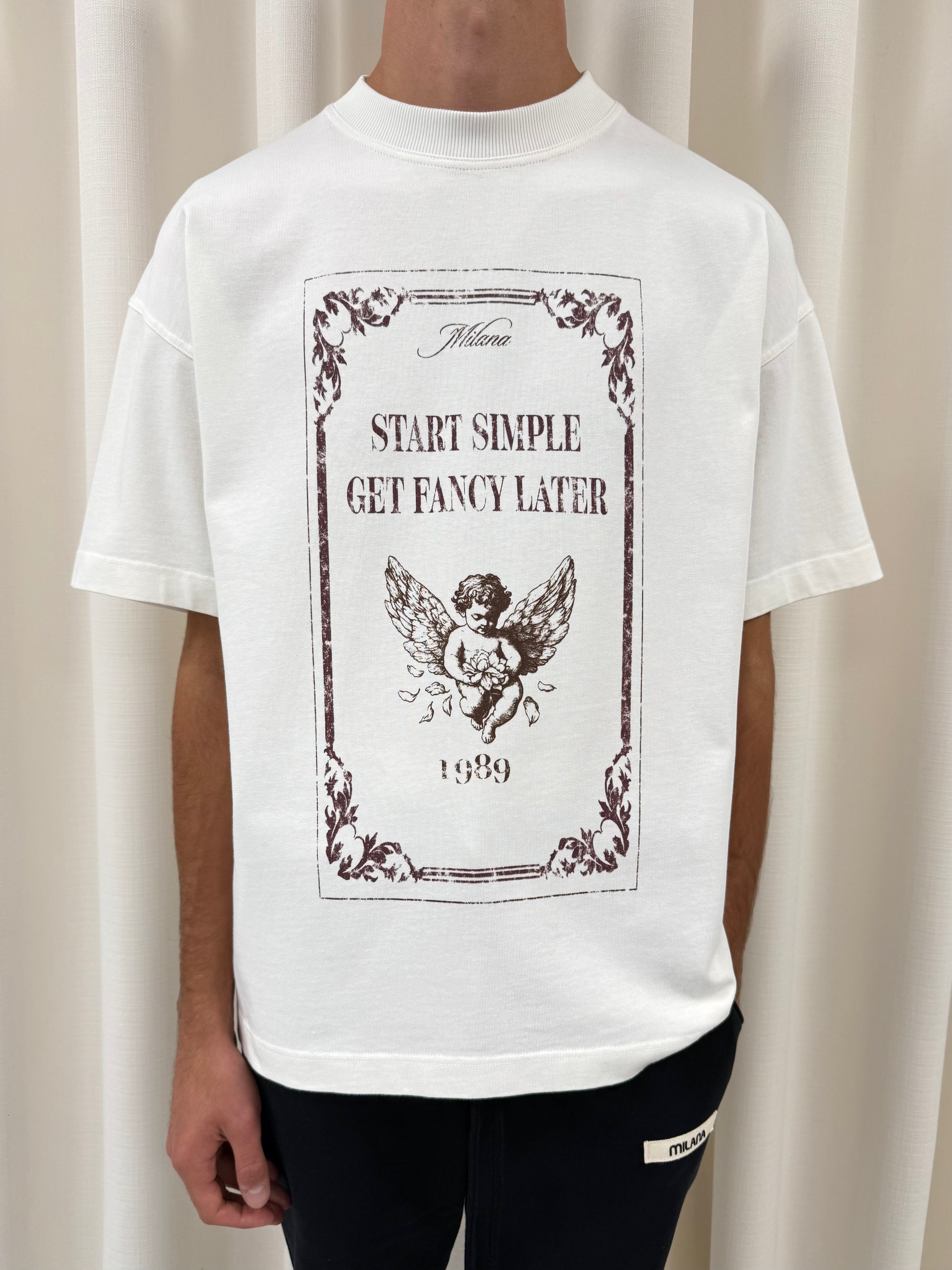 Off White Cherub Stamp Heavyweight T-shirt.