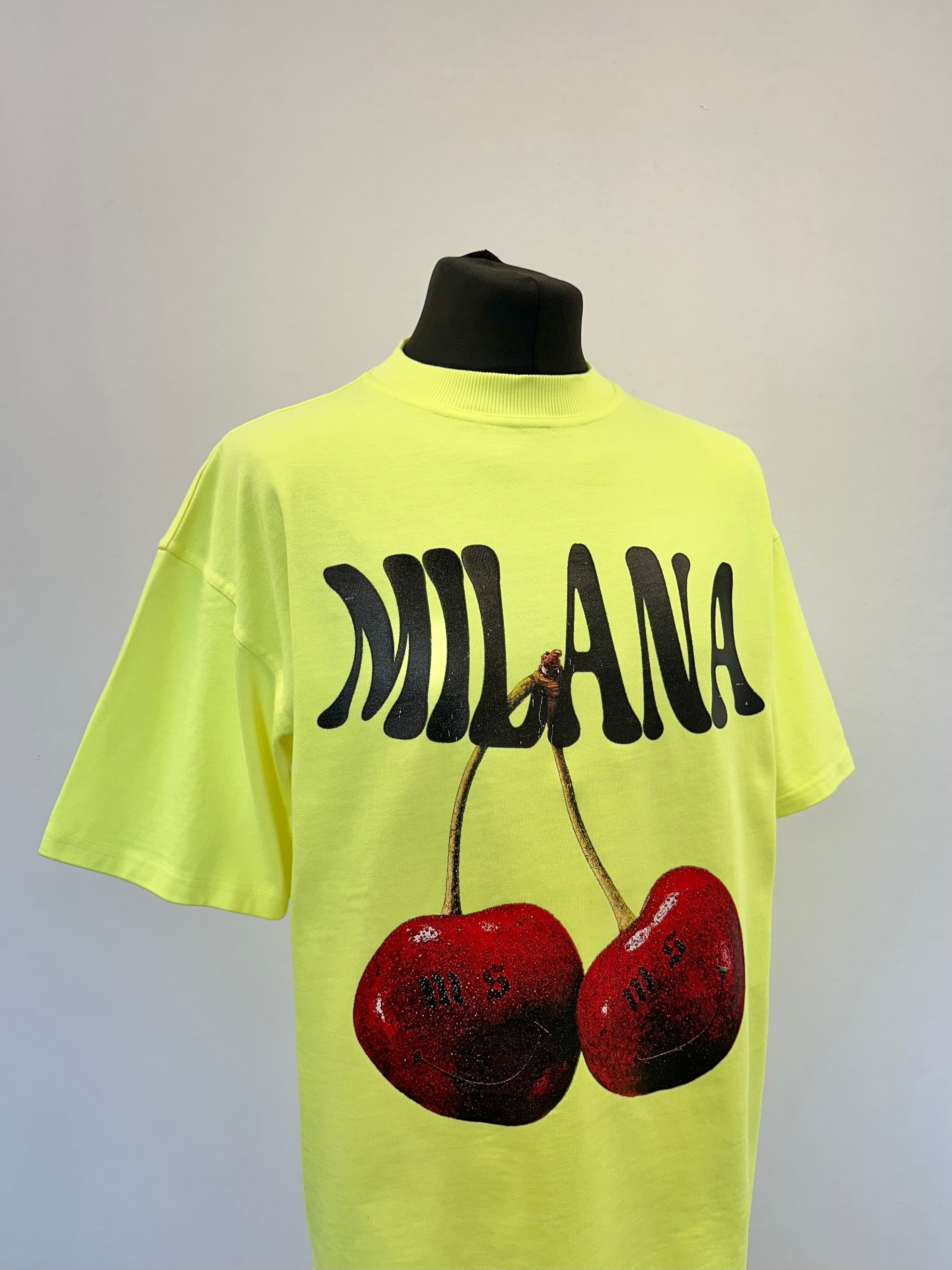 Neon Yellow Cherry Heavyweight T-shirt