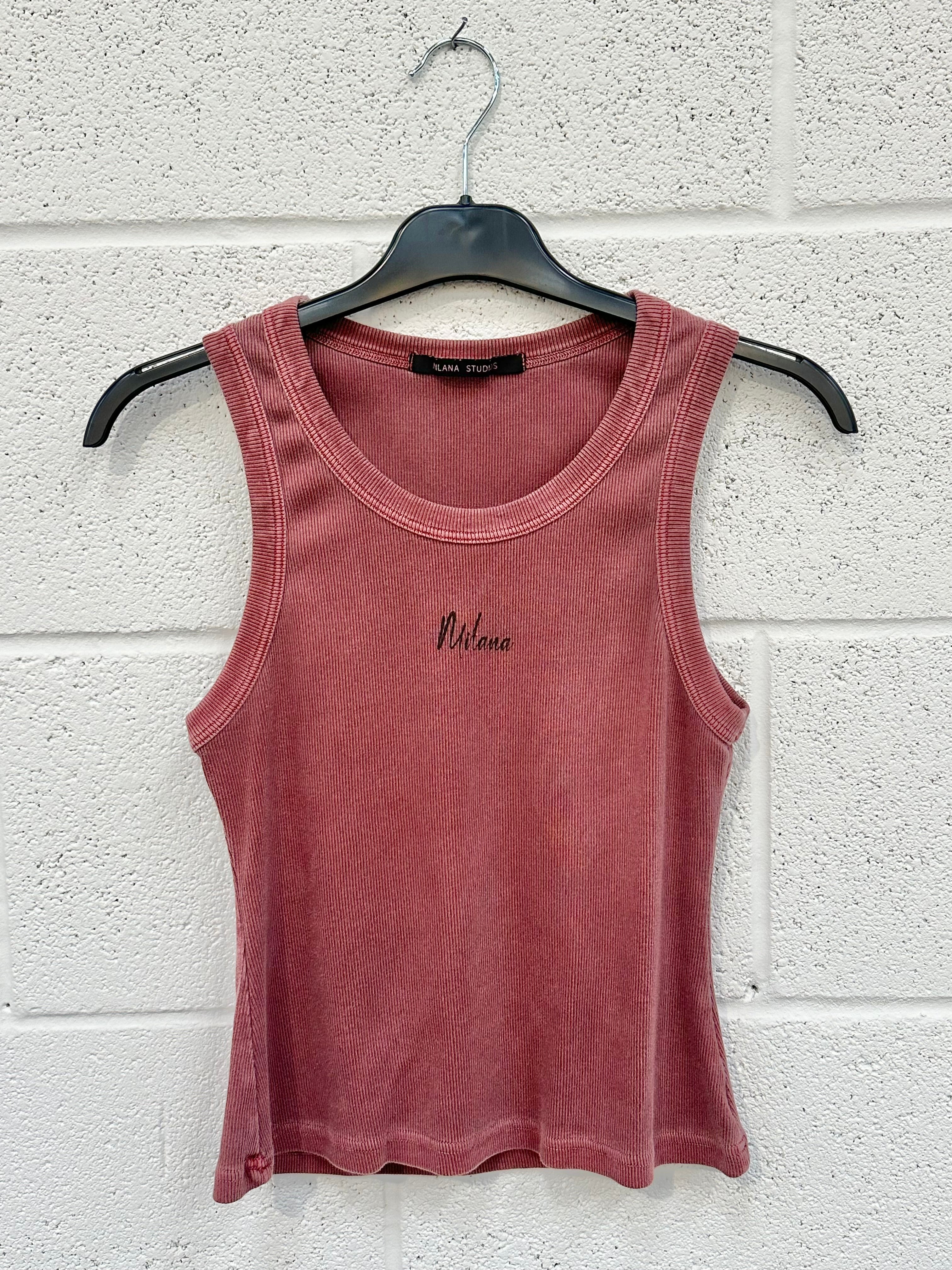 #AA13 Washed Burgundy Racer Vest.