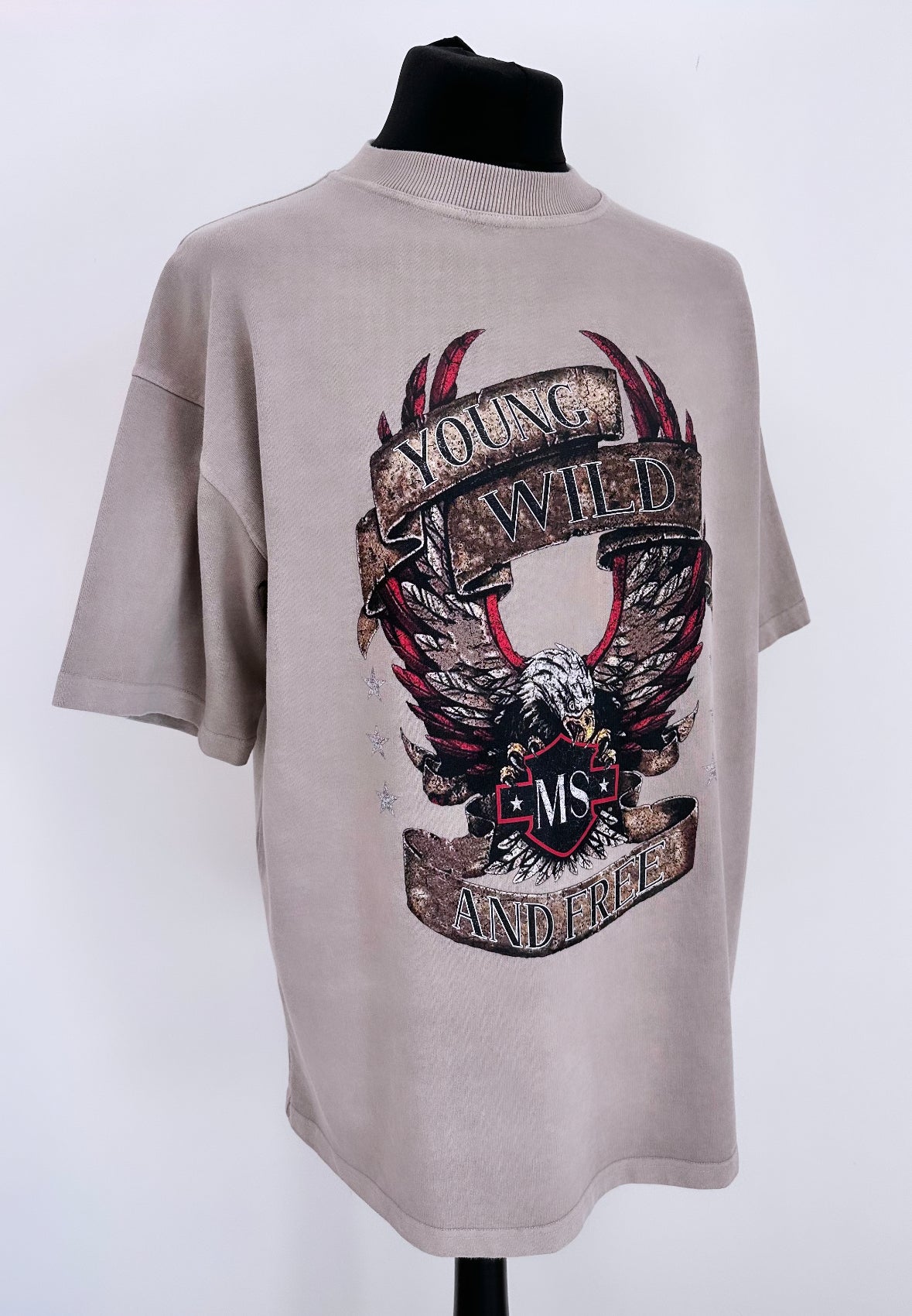 Washed Taupe Heavyweight Eagle T-shirt.