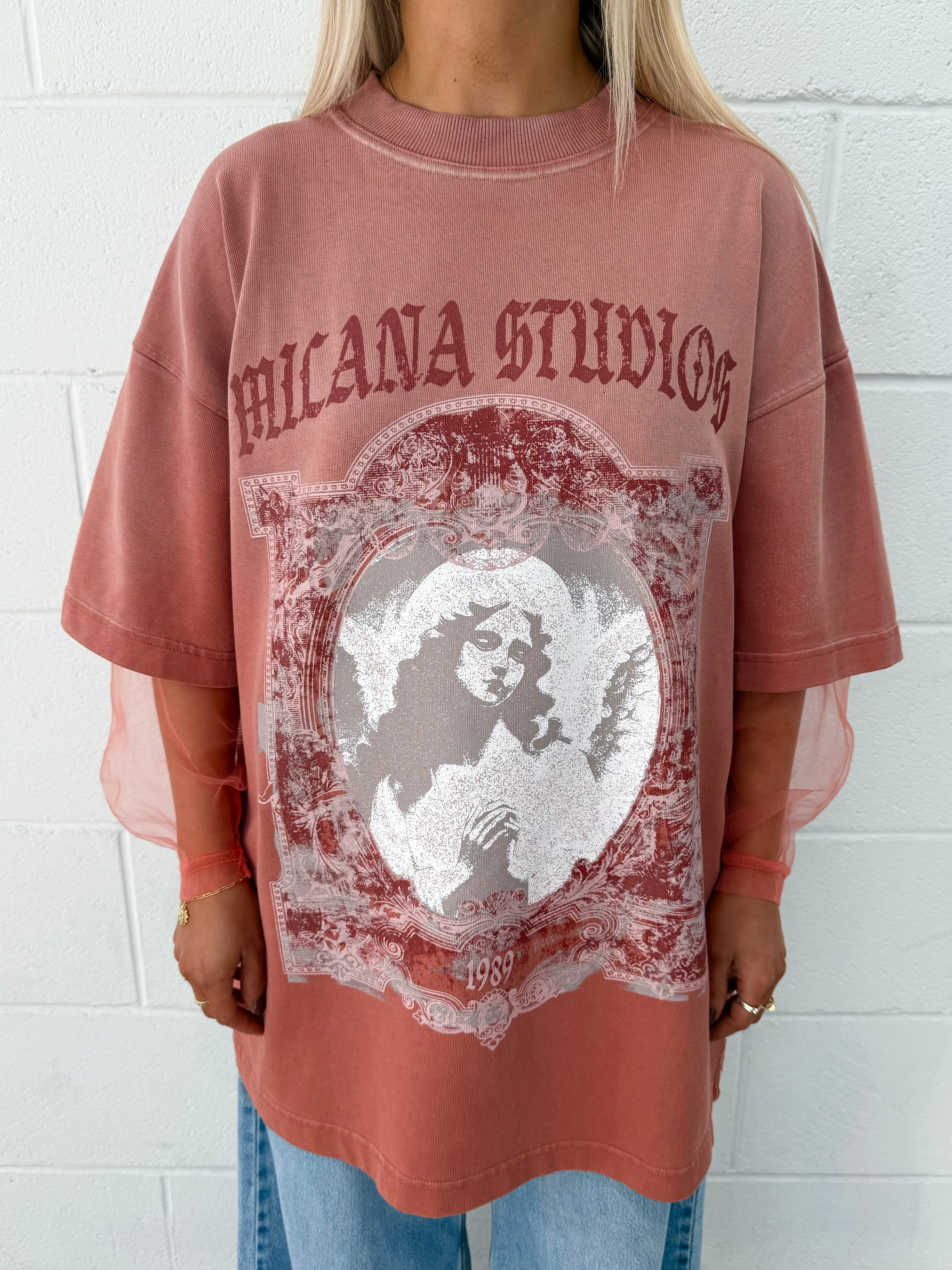 Washed Rust Saint Mesh Heavyweight Long Sleeve.