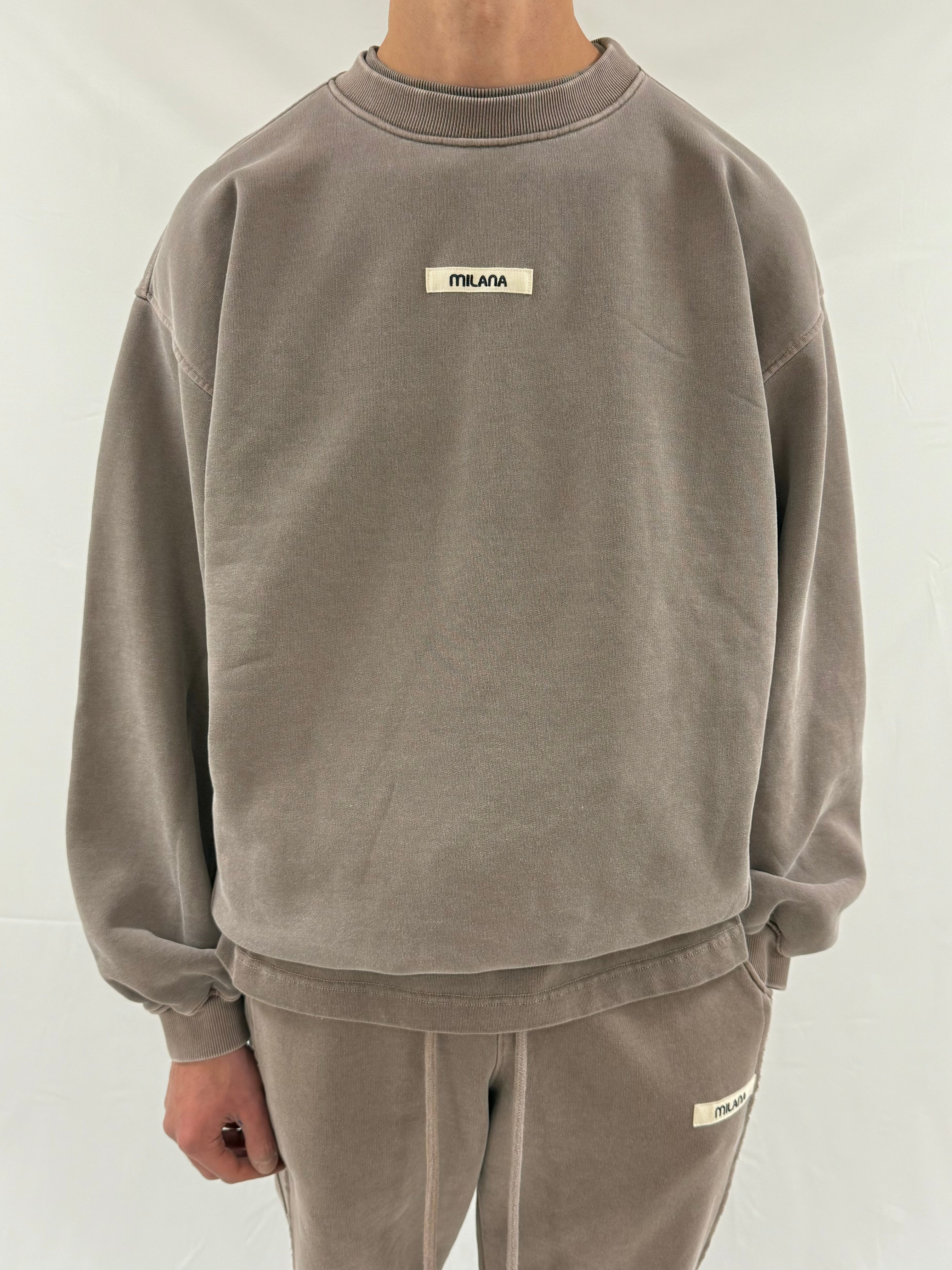 Washed Brown Core Heavyweight Sweatshirt.