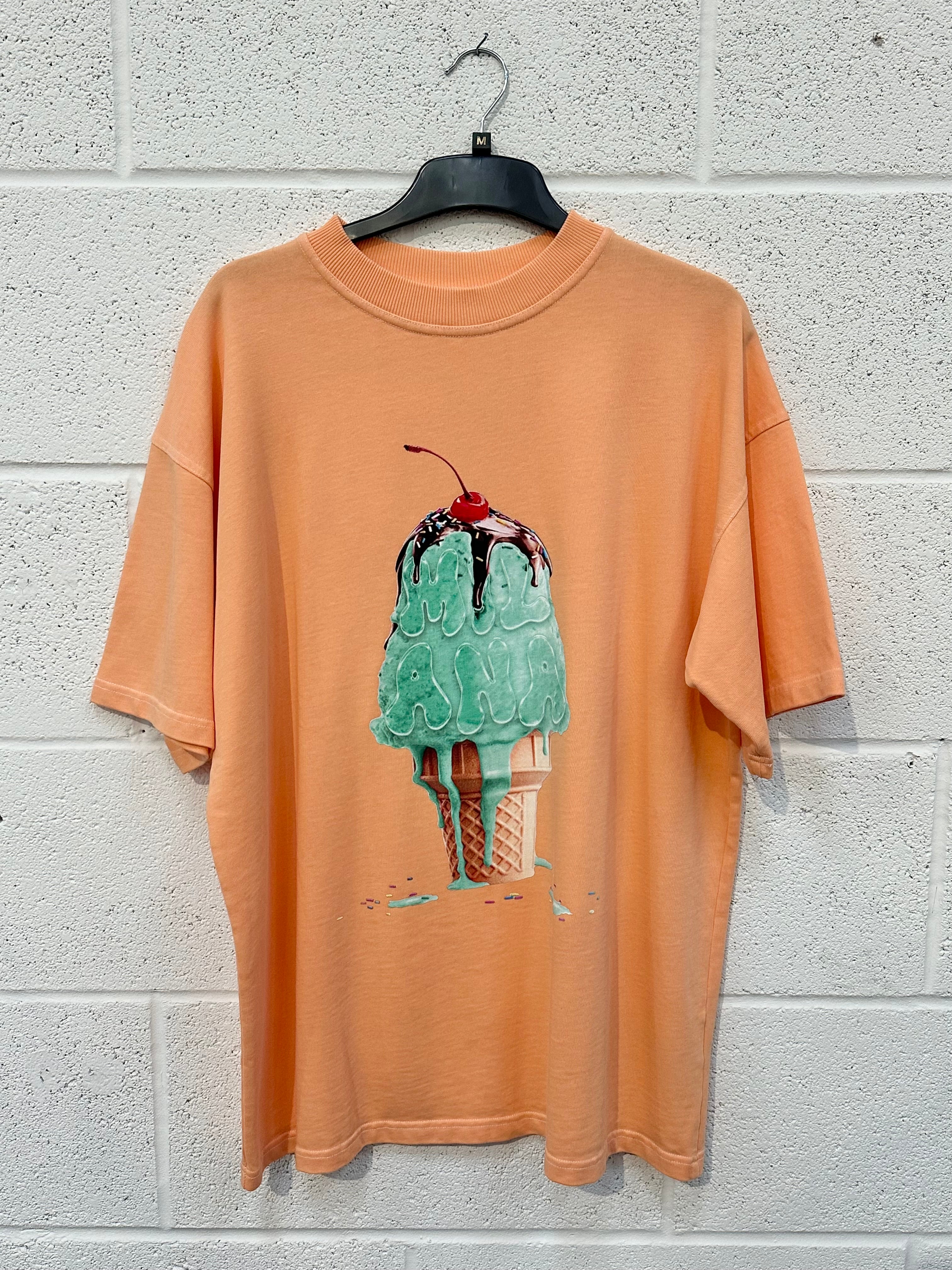 #CC63 Washed Orange Ice Cream Heavyweight T-shirt.