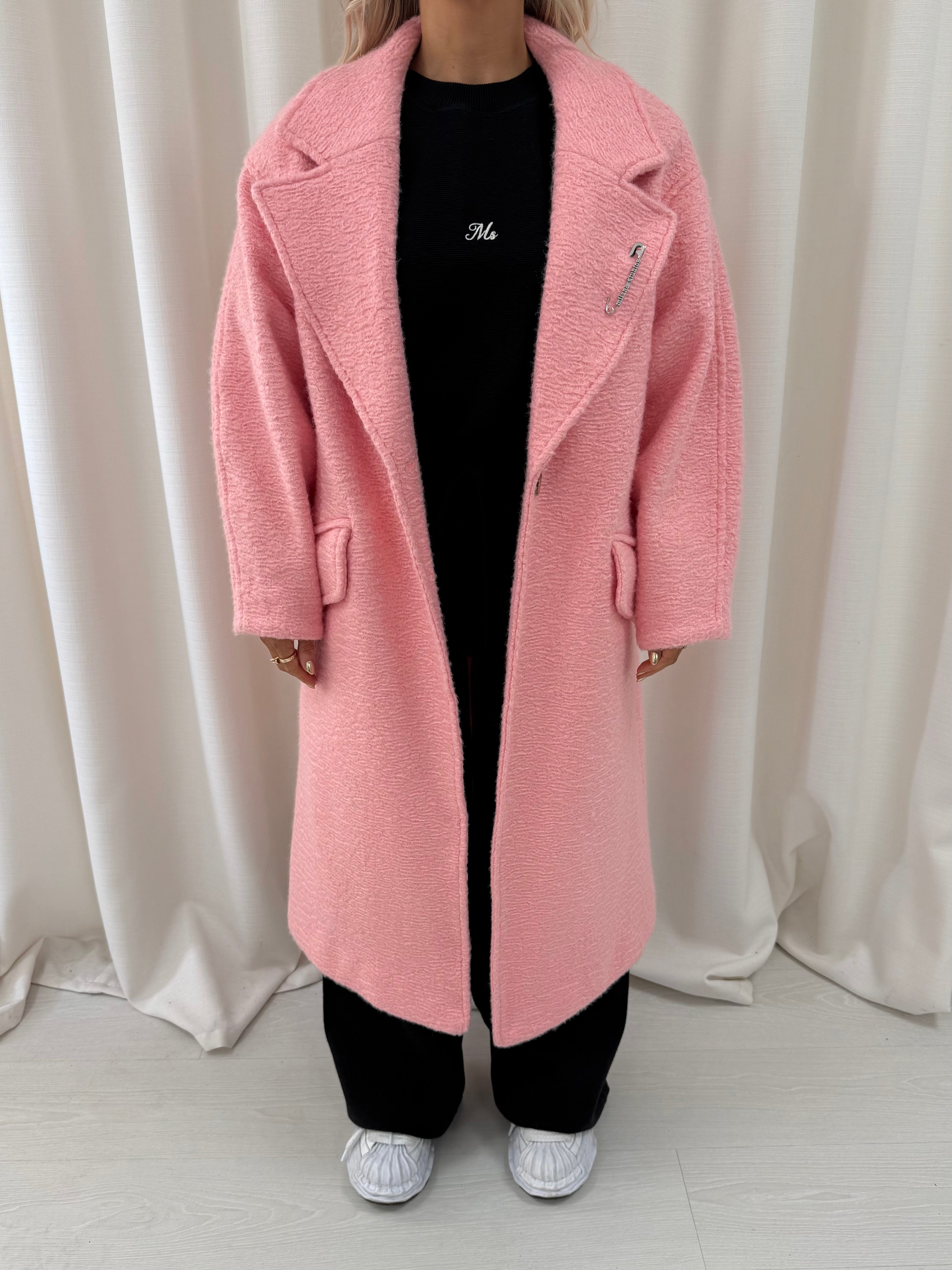 Candy Floss Knit Textured Maxi Coat.