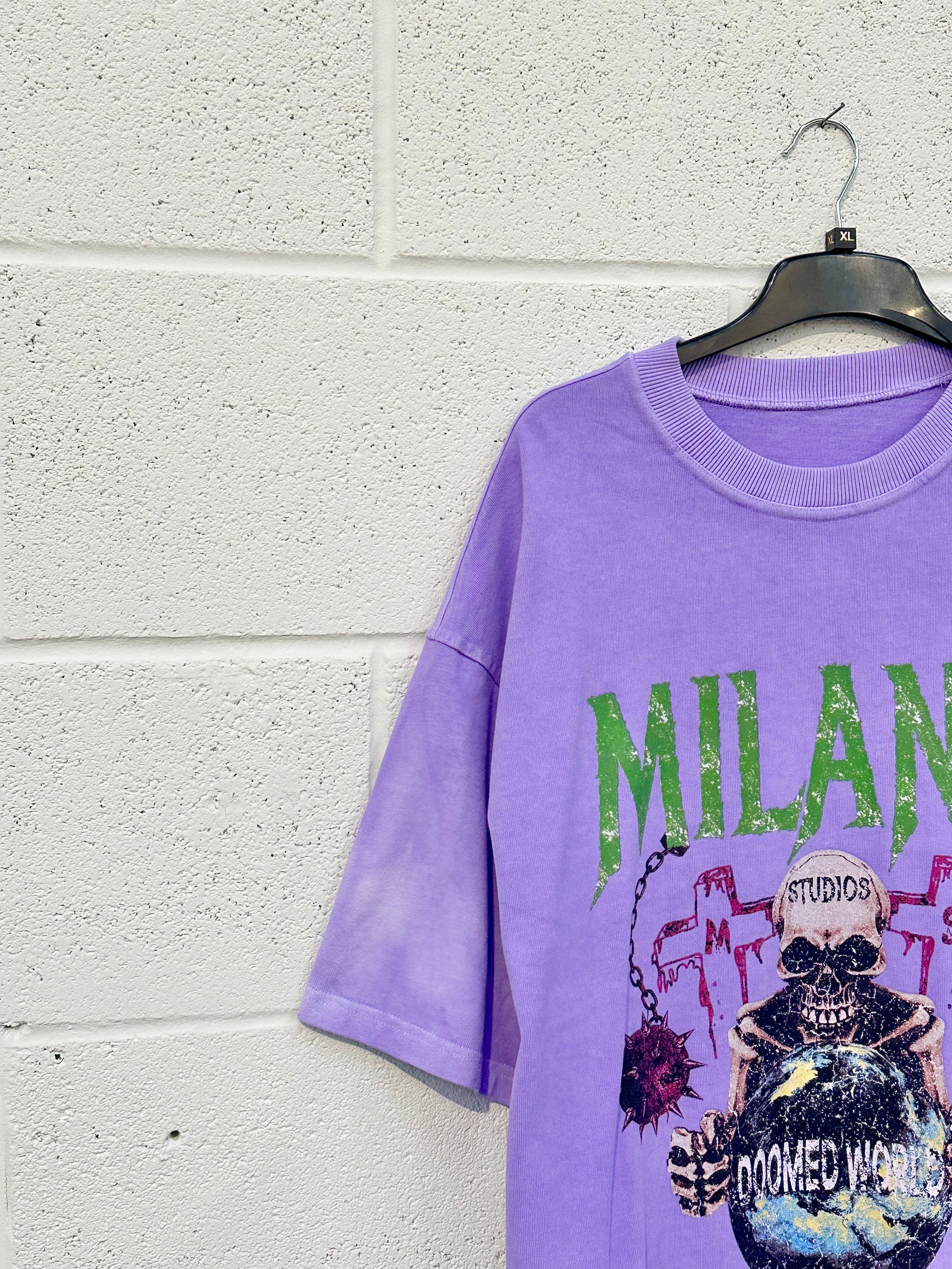 #AA7 Washed Purple Graphic Heavyweight T-shirt.