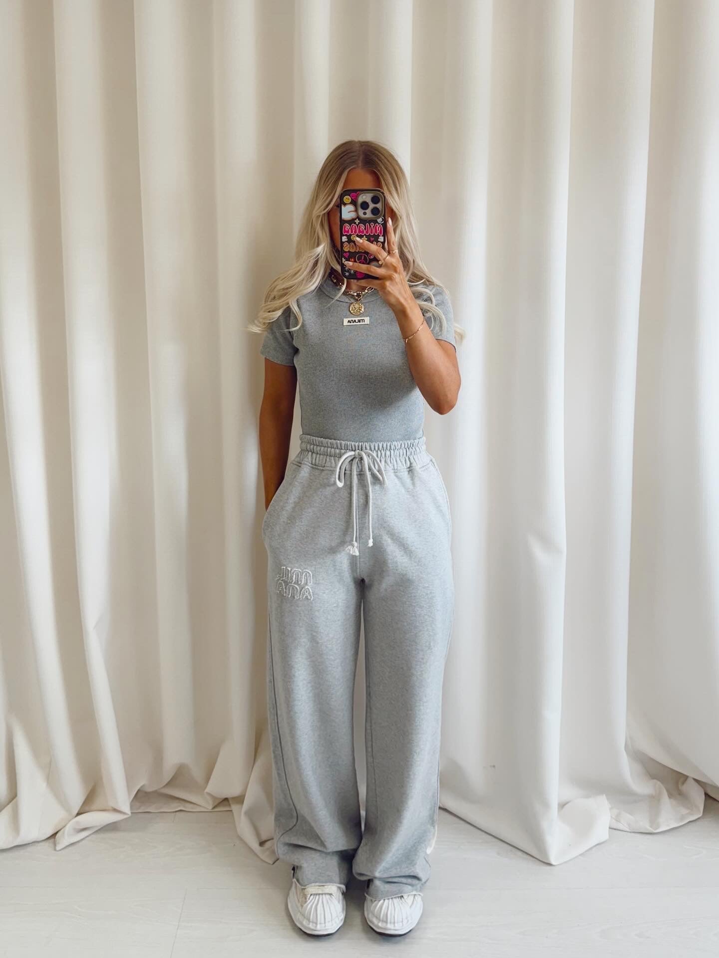 Mary Grey Core Ribbed Baby Tee.