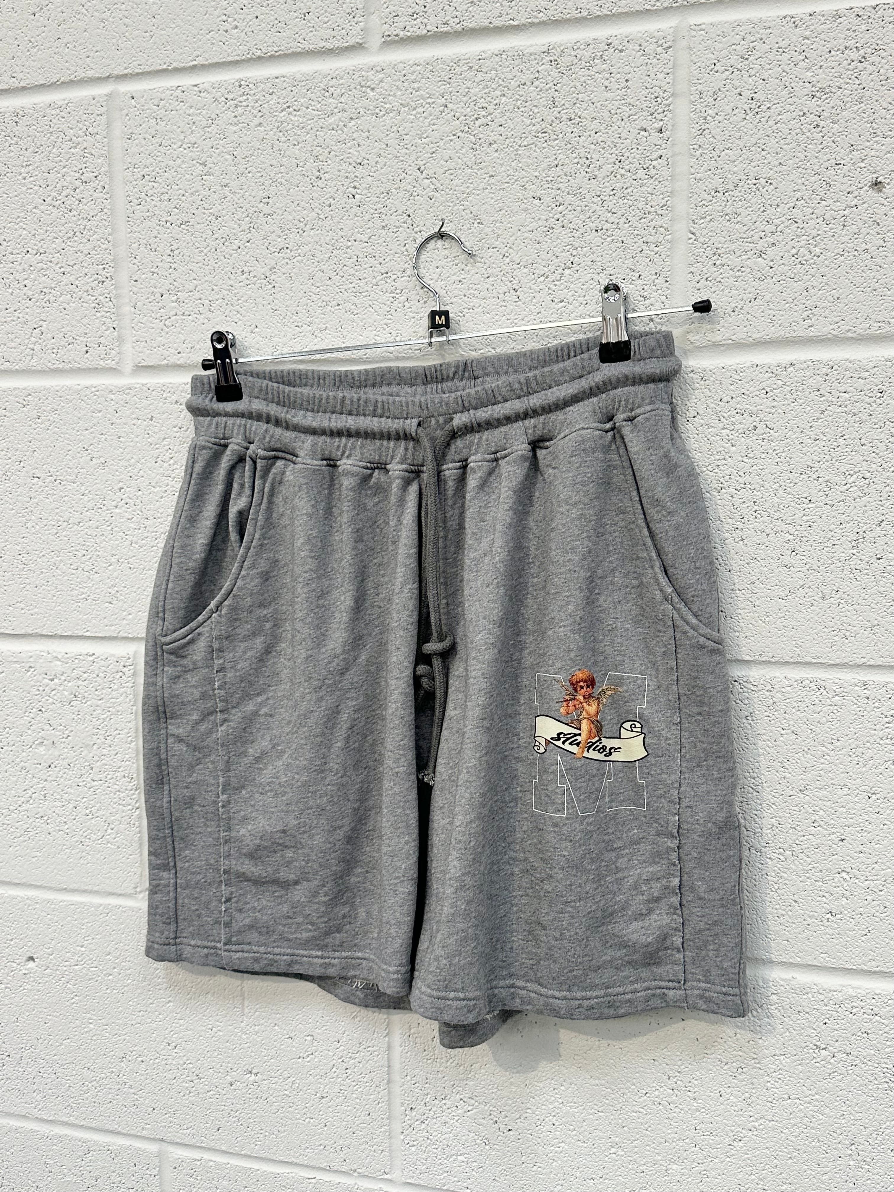 #CC47 Marl Grey Cherub Relaxed Shorts.