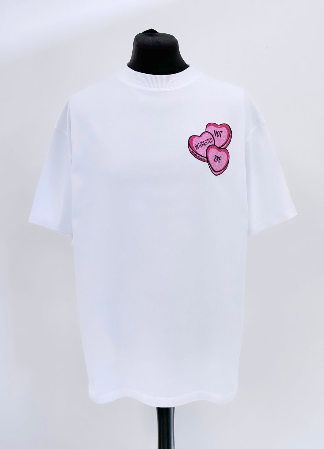 White Heavyweight Hearts T-shirt.