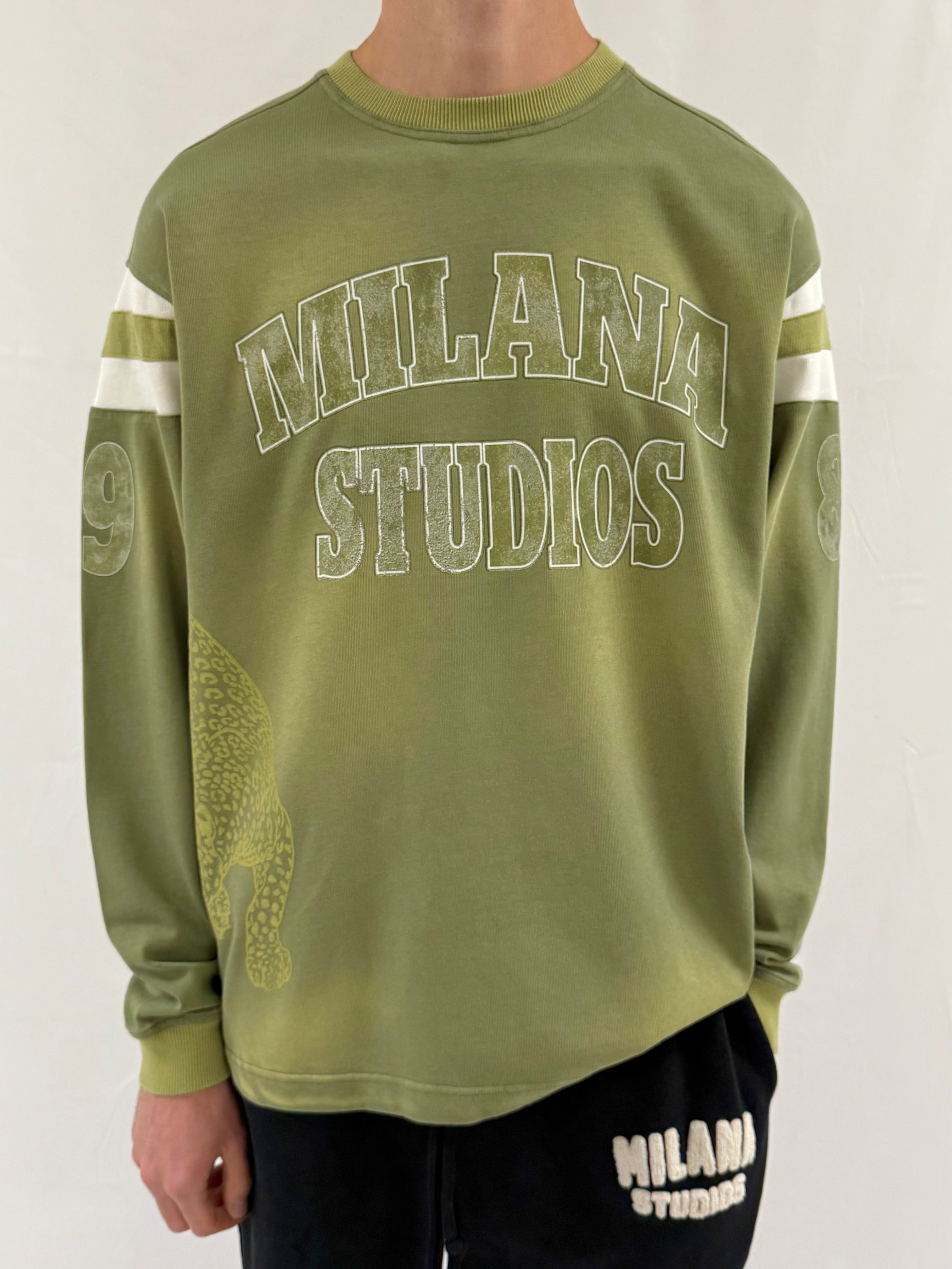 Military Green Cheetah Heavyweight Long Sleeve.