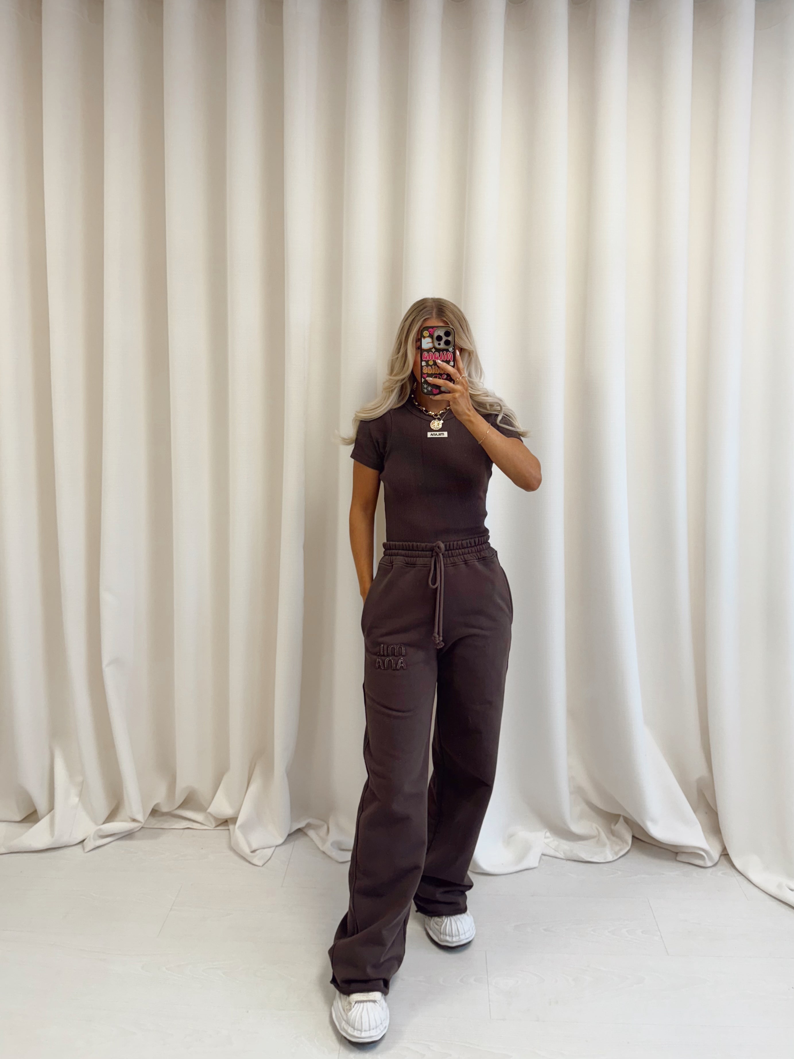 Chocolate Brown Ribbed Baby Tee.