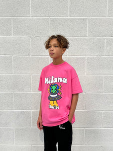 Pink UFO Kids T-shirt.