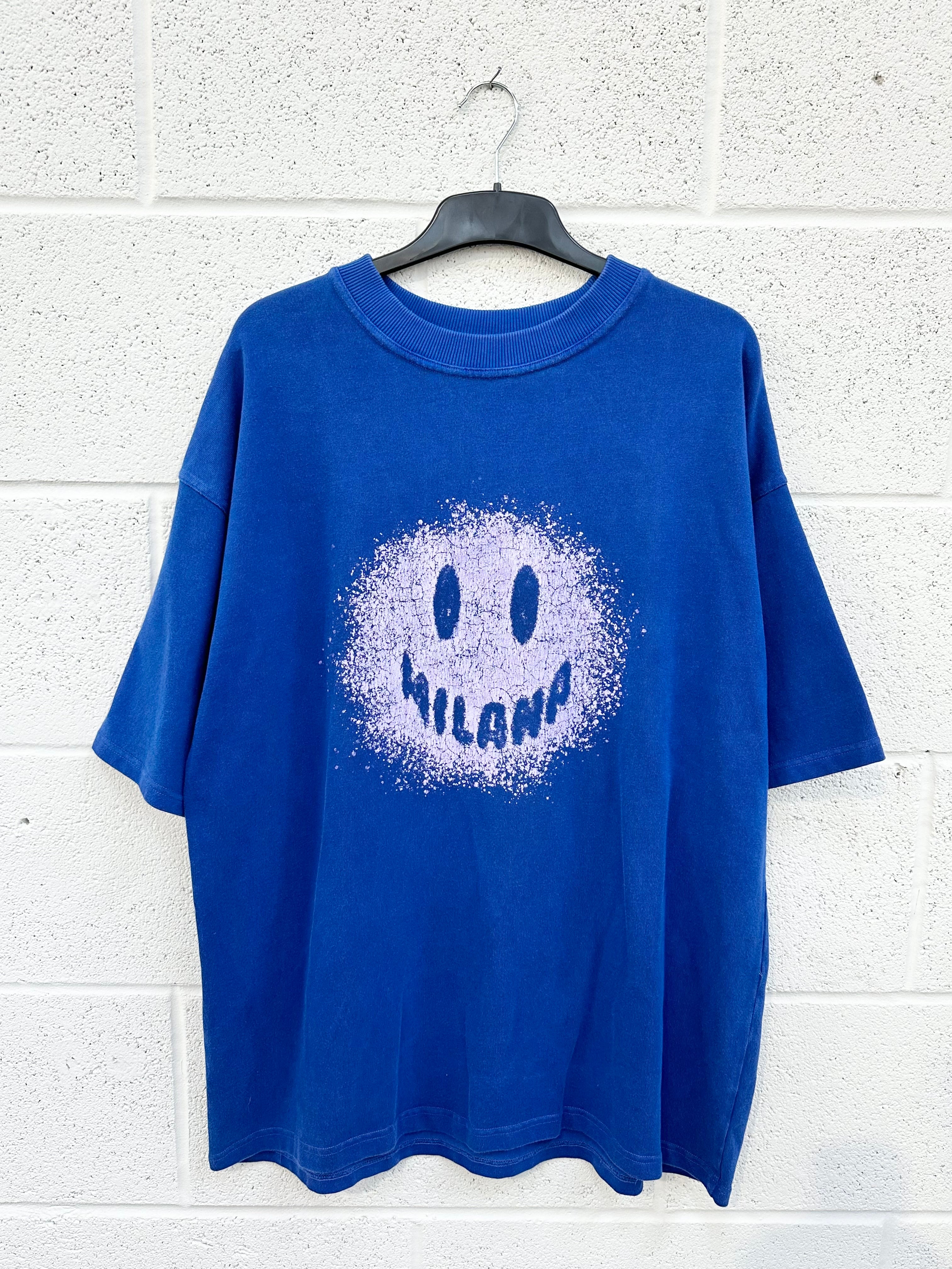 #BB48 Washed Blue Smiley Heavyweight T-shirt.