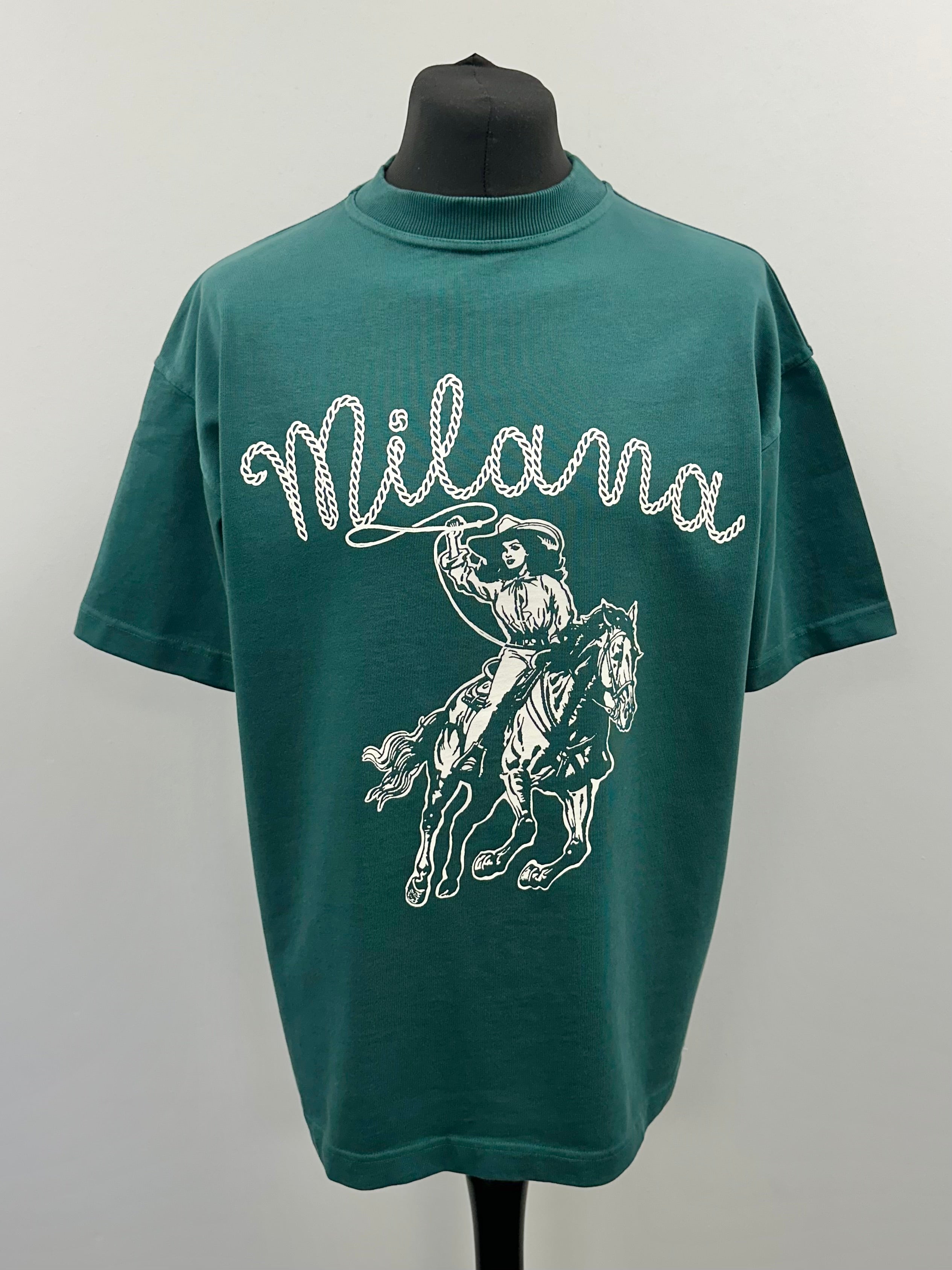 Pine Green Cowgirl Heavyweight T-shirt.