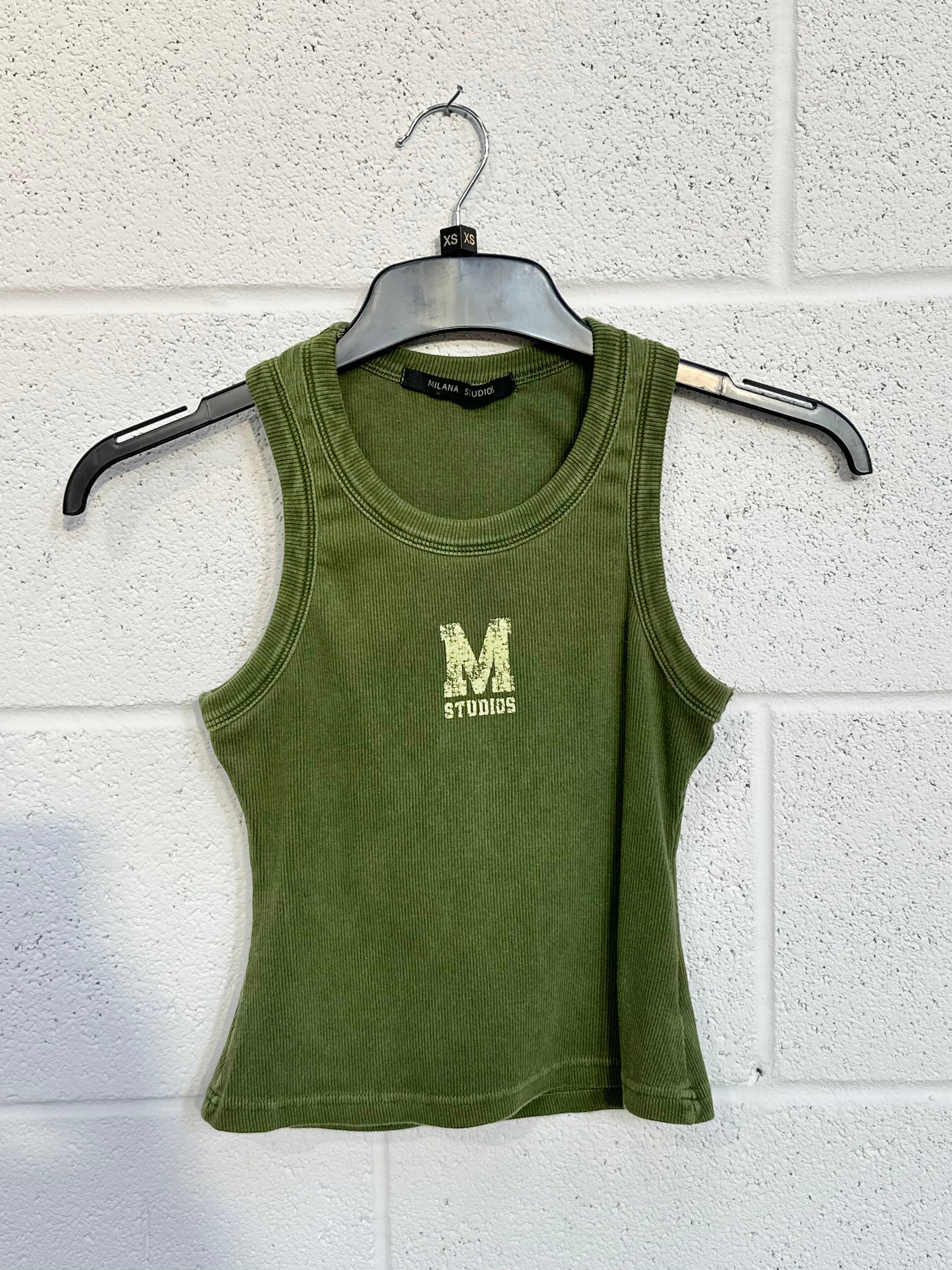 #K6 Washed Green M Racer Vest.