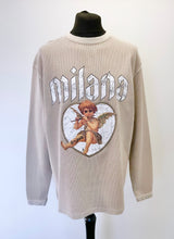 Load image into Gallery viewer, Washed Taupe Waffle Heavyweight Cherub Long Sleeve.