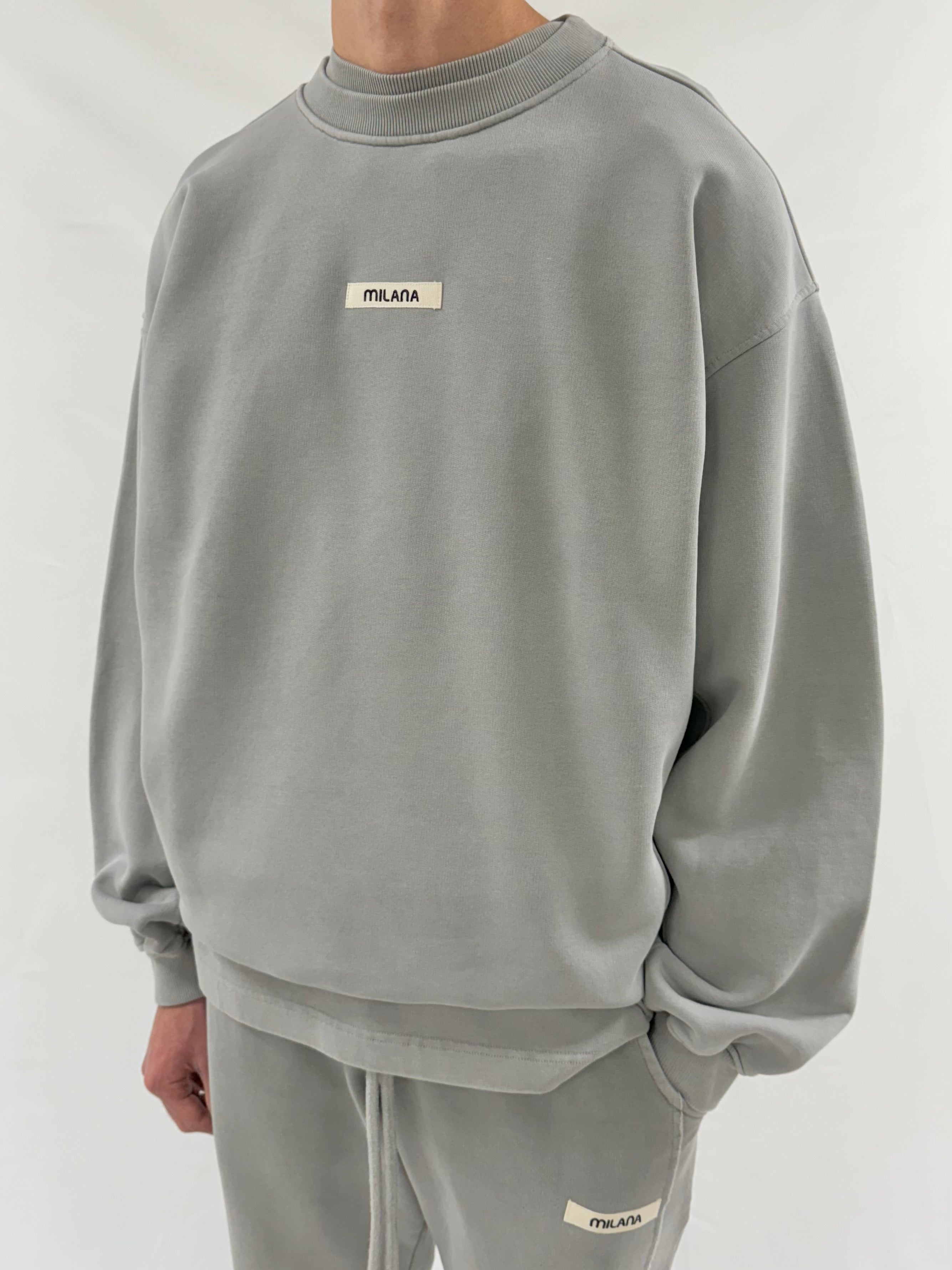 Washed Ash Grey Core Heavyweight Sweatshirt.