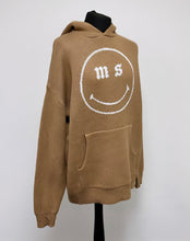Load image into Gallery viewer, Camel Smiley Heavyweight Knit Hoodie.