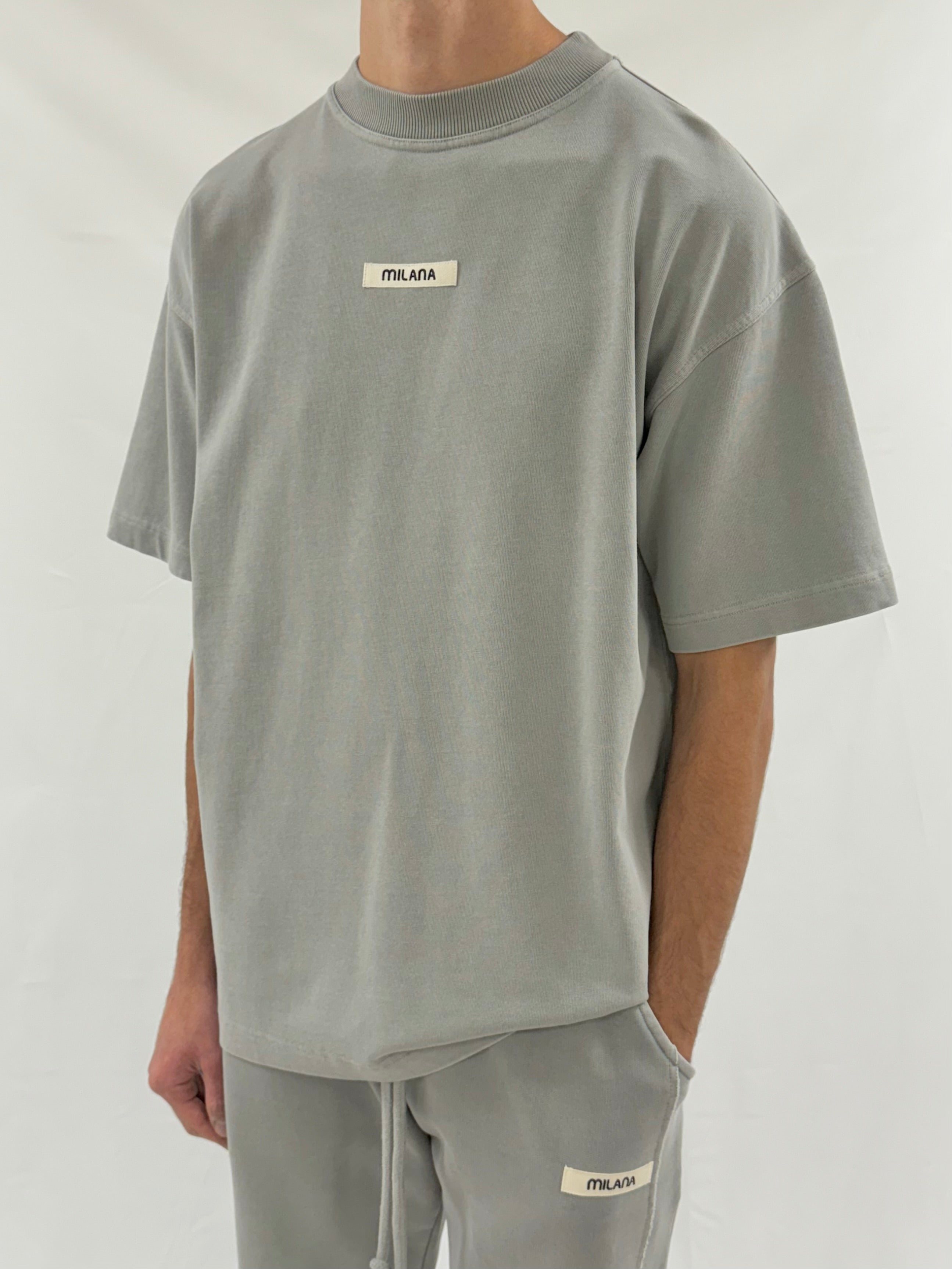 Washed Ash Grey Core Heavyweight T-shirt.