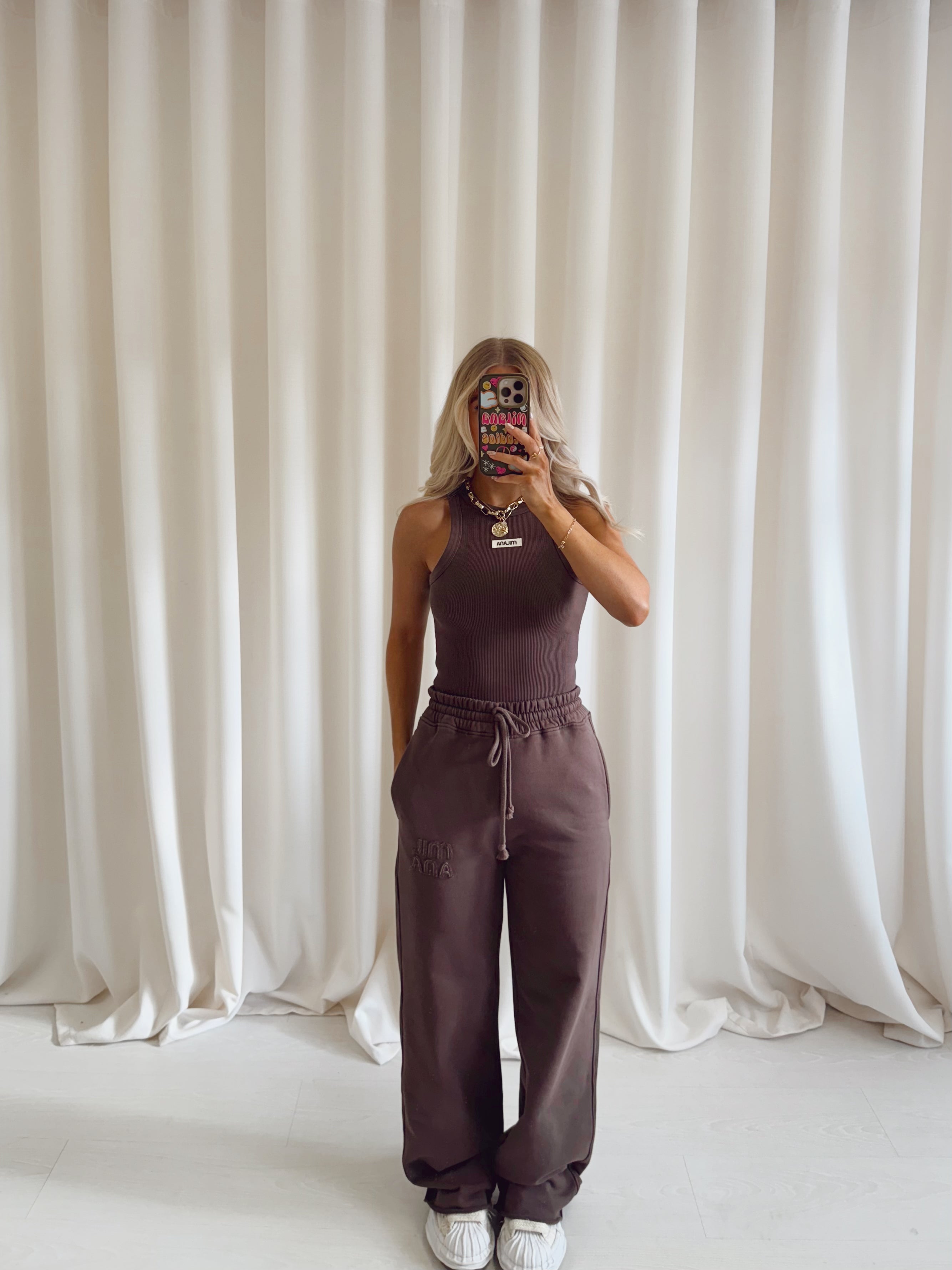 Chocolate Brown Core Ribbed Vest.