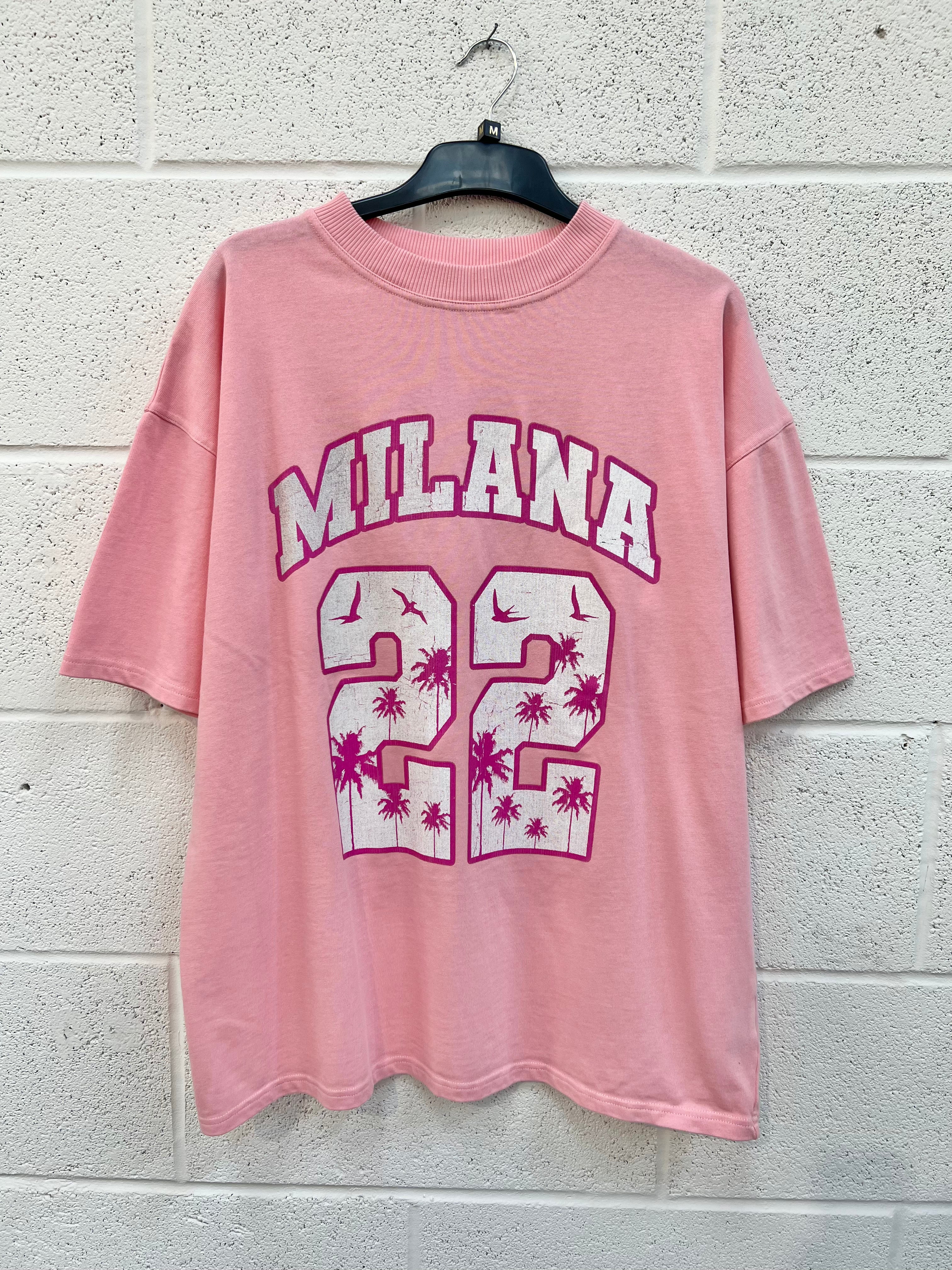 #CC20 Baby Pink And Hot Pink Palm 22 Heavyweight T-shirt.