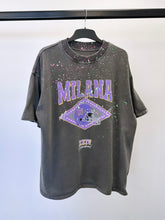 Load image into Gallery viewer, Washed Charcoal Super Bowl Heavyweight T-shirt.