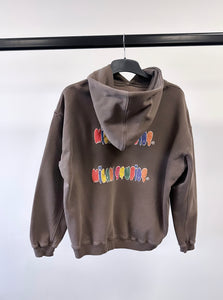Washed Brown Bubble Kids Hoodie. (Double Sided)