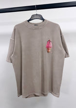 Load image into Gallery viewer, Washed Taupe Ice Cream Heavyweight T-shirt.