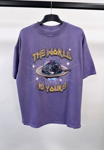 Washed Purple Heavyweight Planet T-shirt.