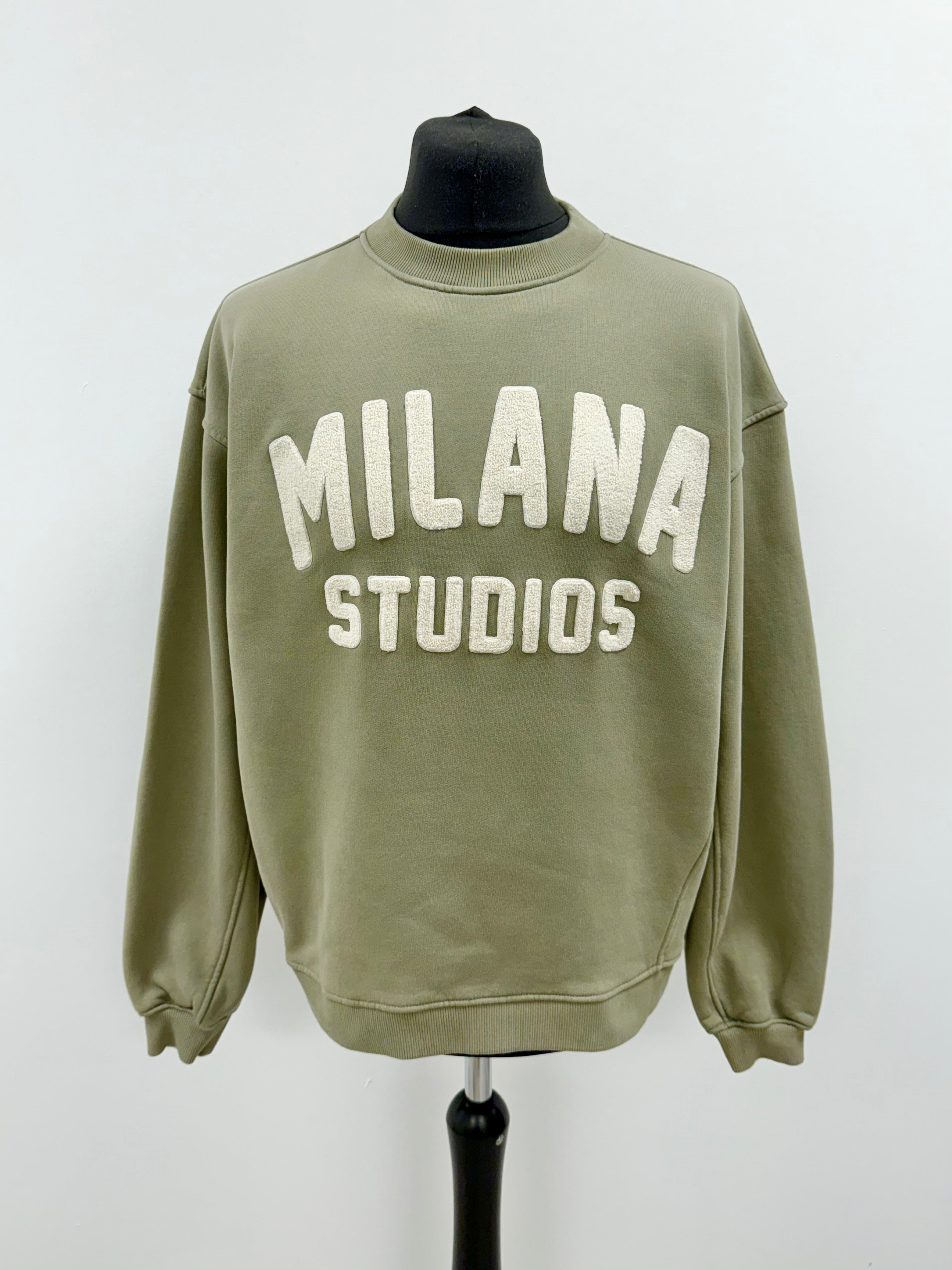 Cool Khaki Teddy Heavyweight Sweatshirt.