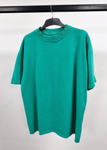 Load image into Gallery viewer, Washed Aqua Graphic Heavyweight T-shirt. Back Print.