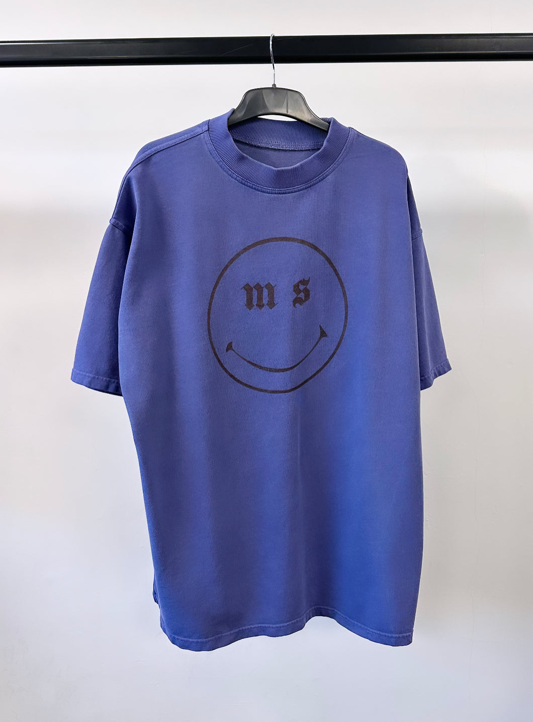 Washed Purple Smiley Heavyweight T-shirt.