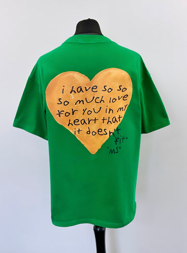Dino Green Love Note Heavyweight T-shirt.