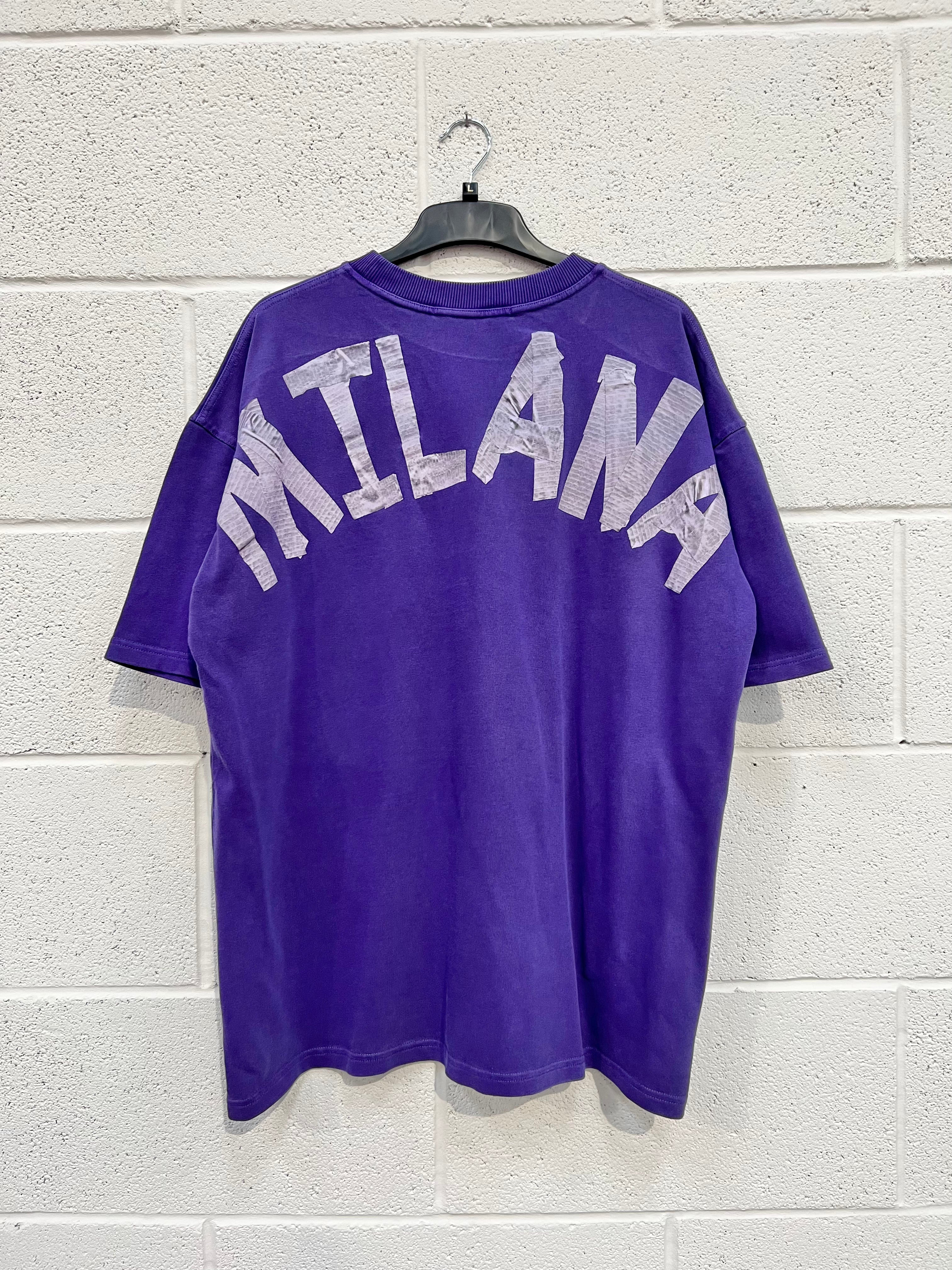 #Q6 Washed Purple Tape Heavyweight T-shirt.