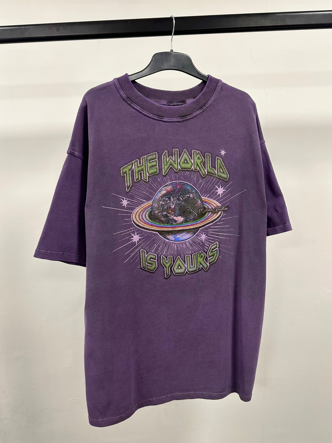 Washed Purple Planet Heavyweight T-shirt.