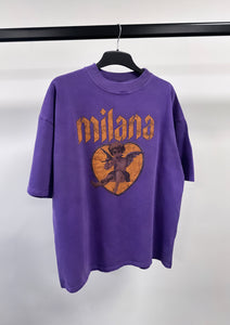Washed Purple Heavyweight Cherub T-shirt.
