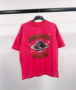 Washed Cherry Planet Heavyweight T-shirt.