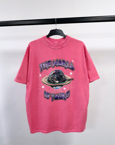 Washed Pink Planet Heavyweight T-shirt.