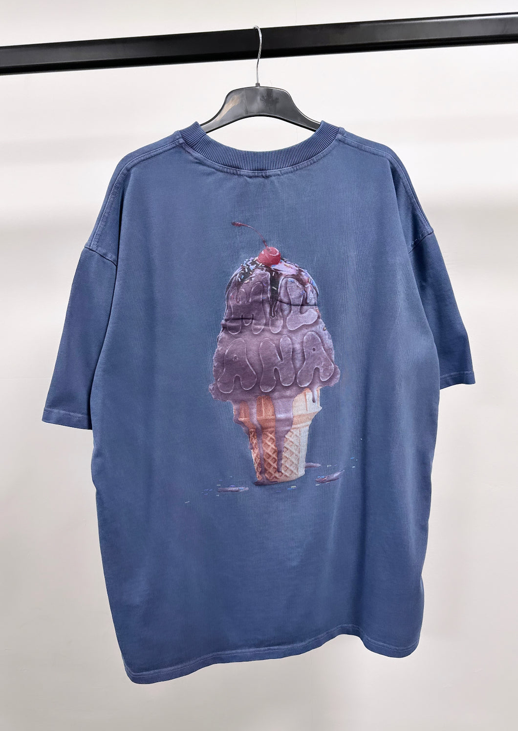 Washed Blue Ice Cream Heavyweight T-shirt.