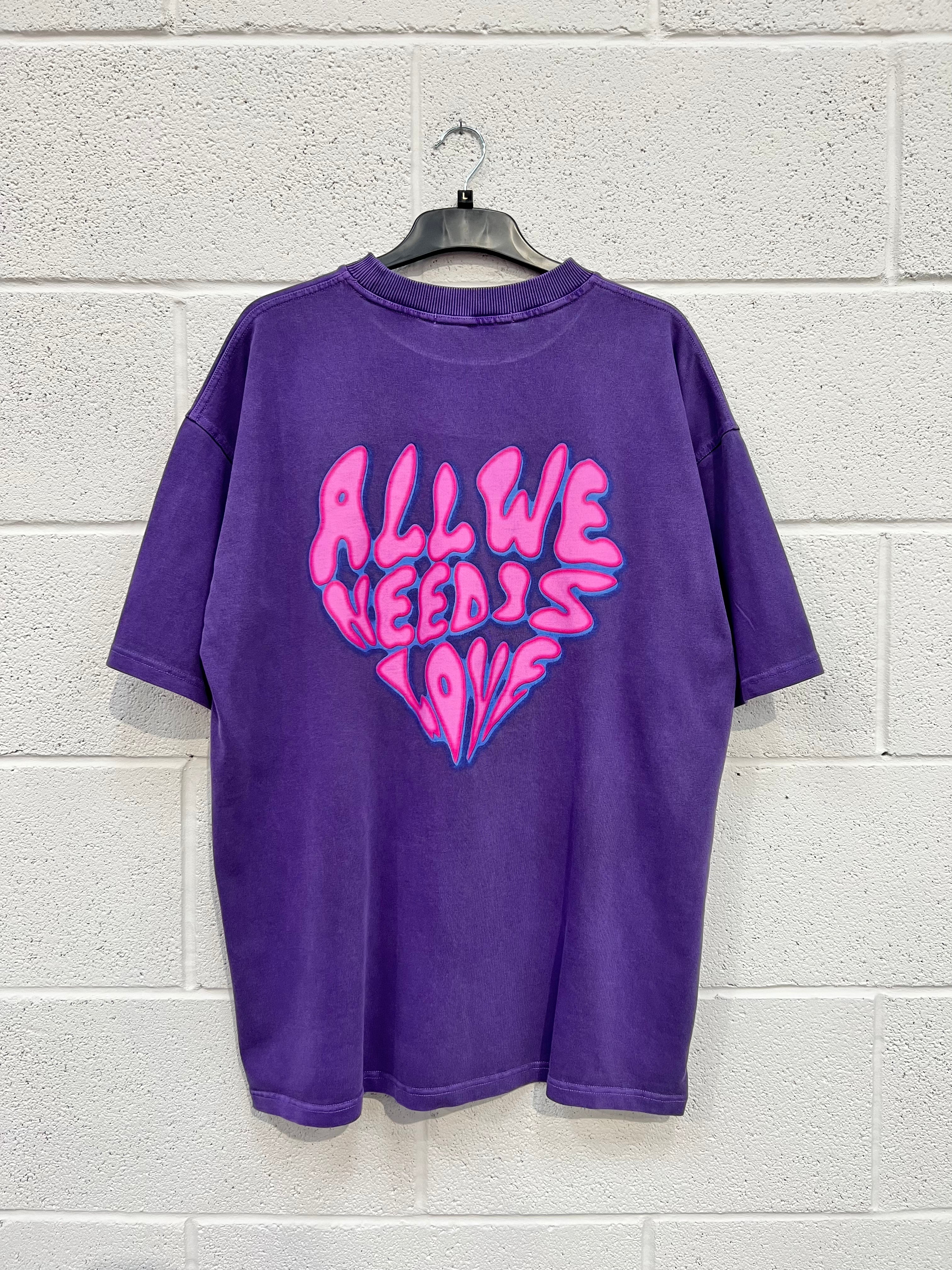 #Q5 Washed Purple Balloon Heavyweight T-shirt.