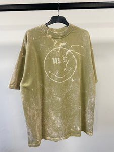 Washed Sage Smiley Heavyweight T-shirt.