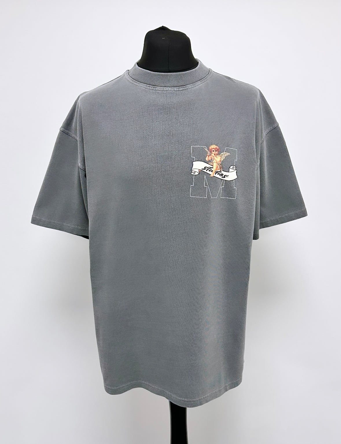 Washed Charcoal Heavyweight Graphic T-shirt.