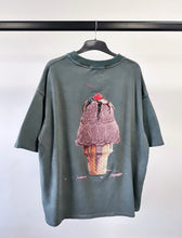 Load image into Gallery viewer, Washed Green Ice Cream Heavyweight T-shirt.