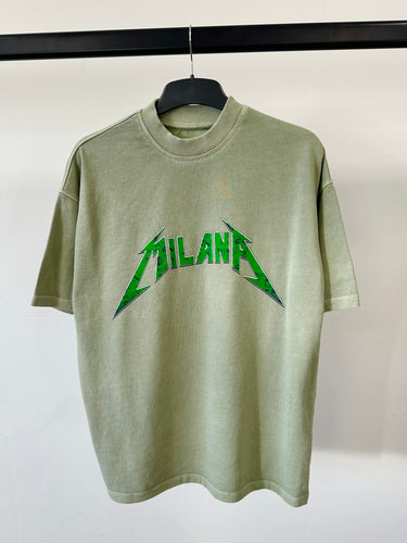 Washed Sage Graphic Heavyweight T-shirt.