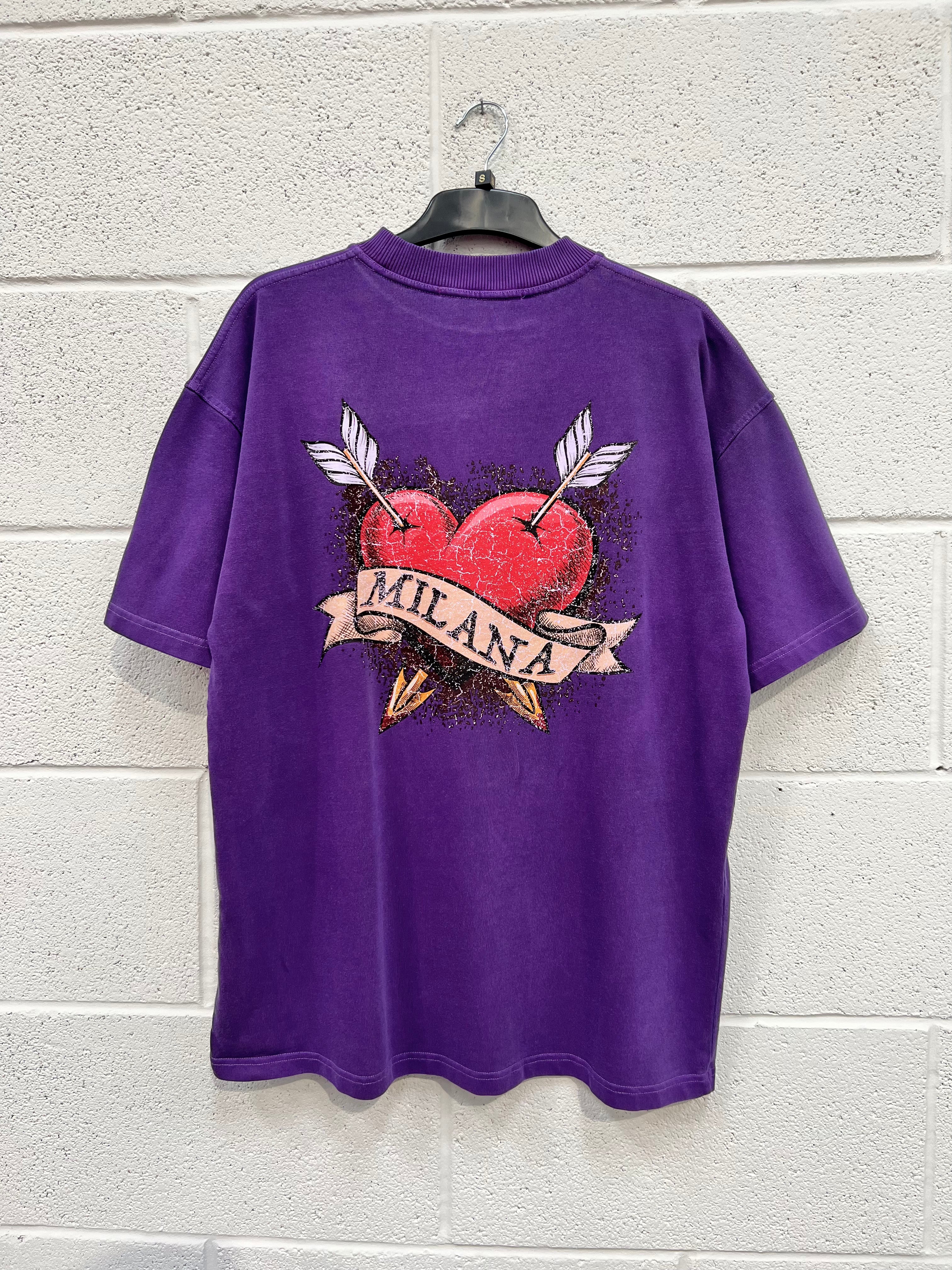 #R5 Washed Purple Heart Heavyweight T-shirt.