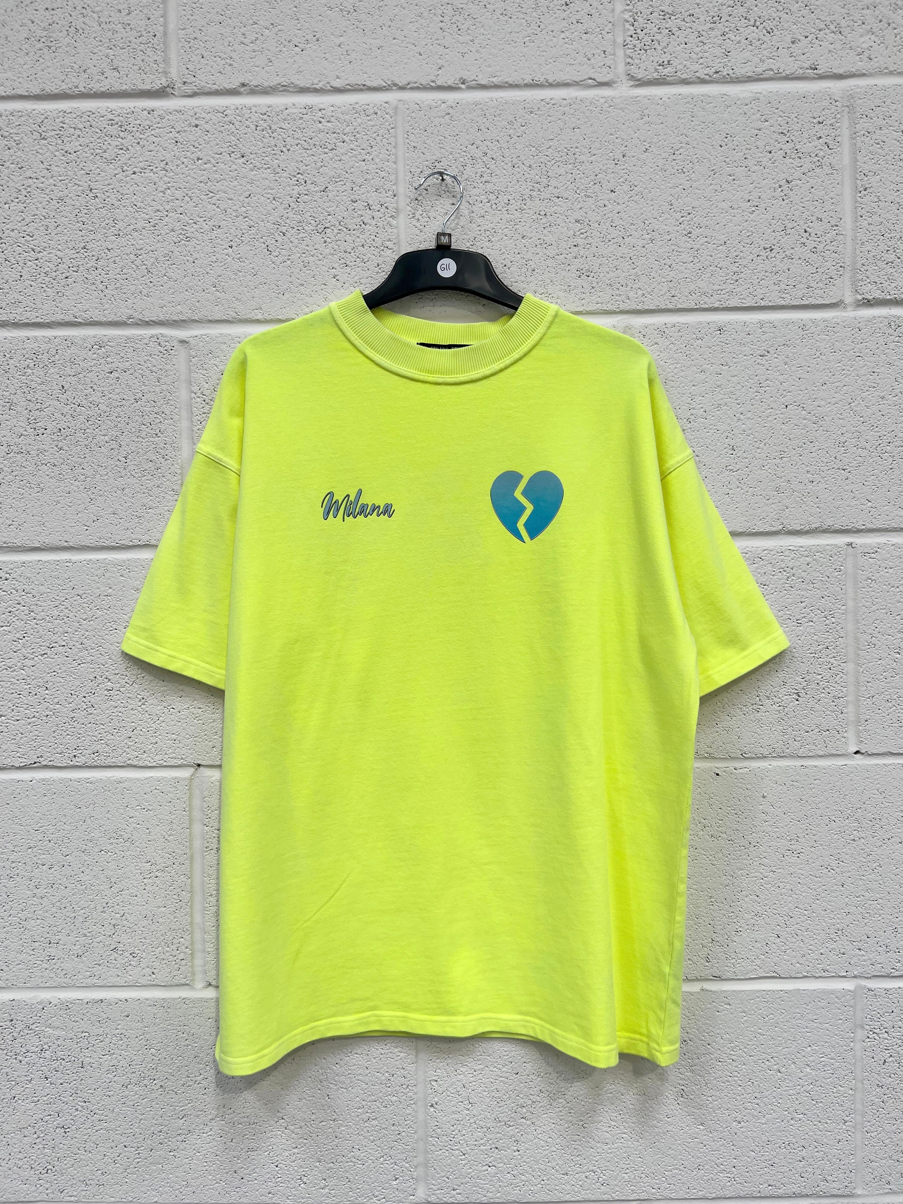 #G11 Washed Neon Yellow Heavyweight T-shirt.