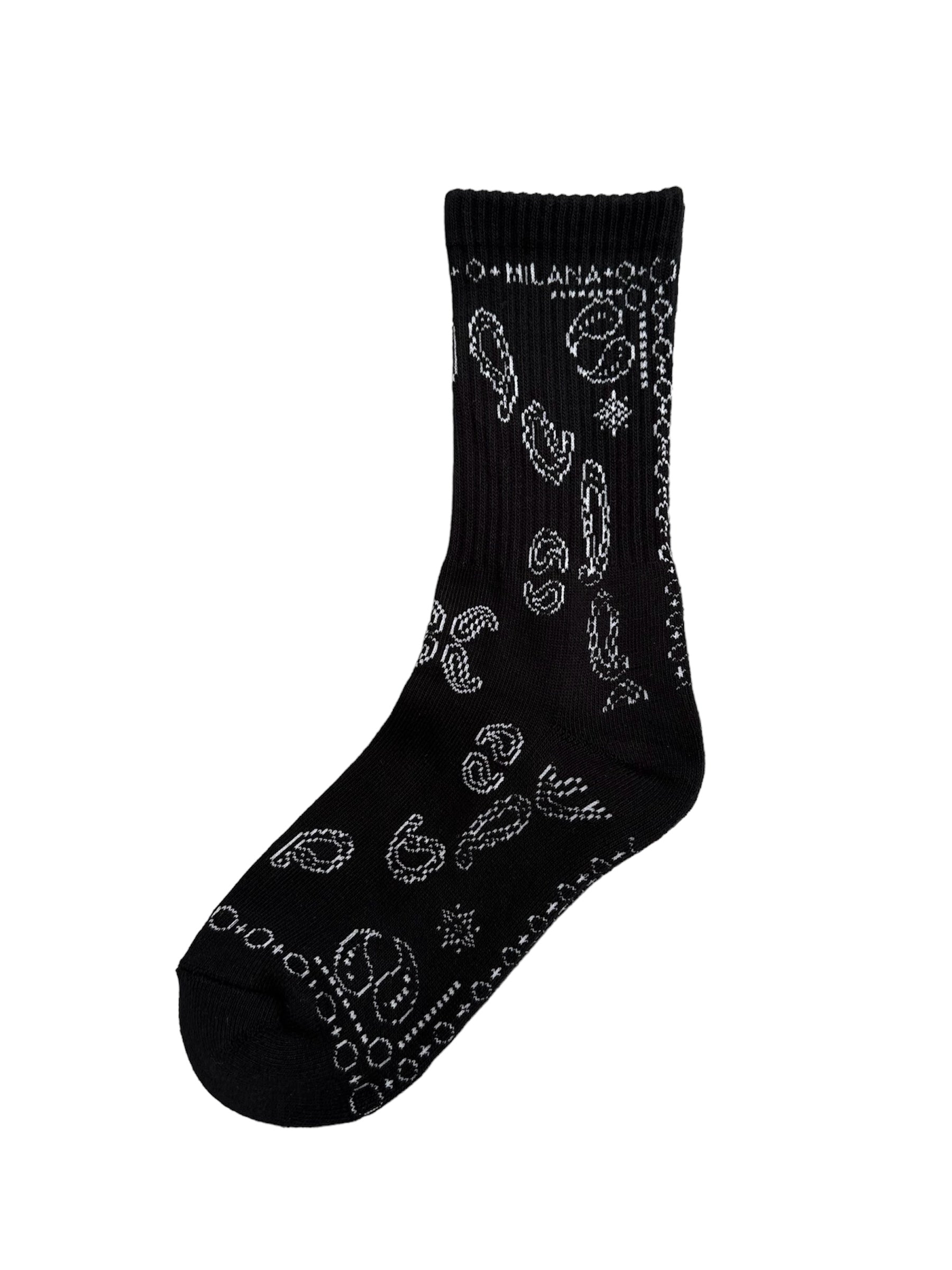 Black Paisley Socks.
