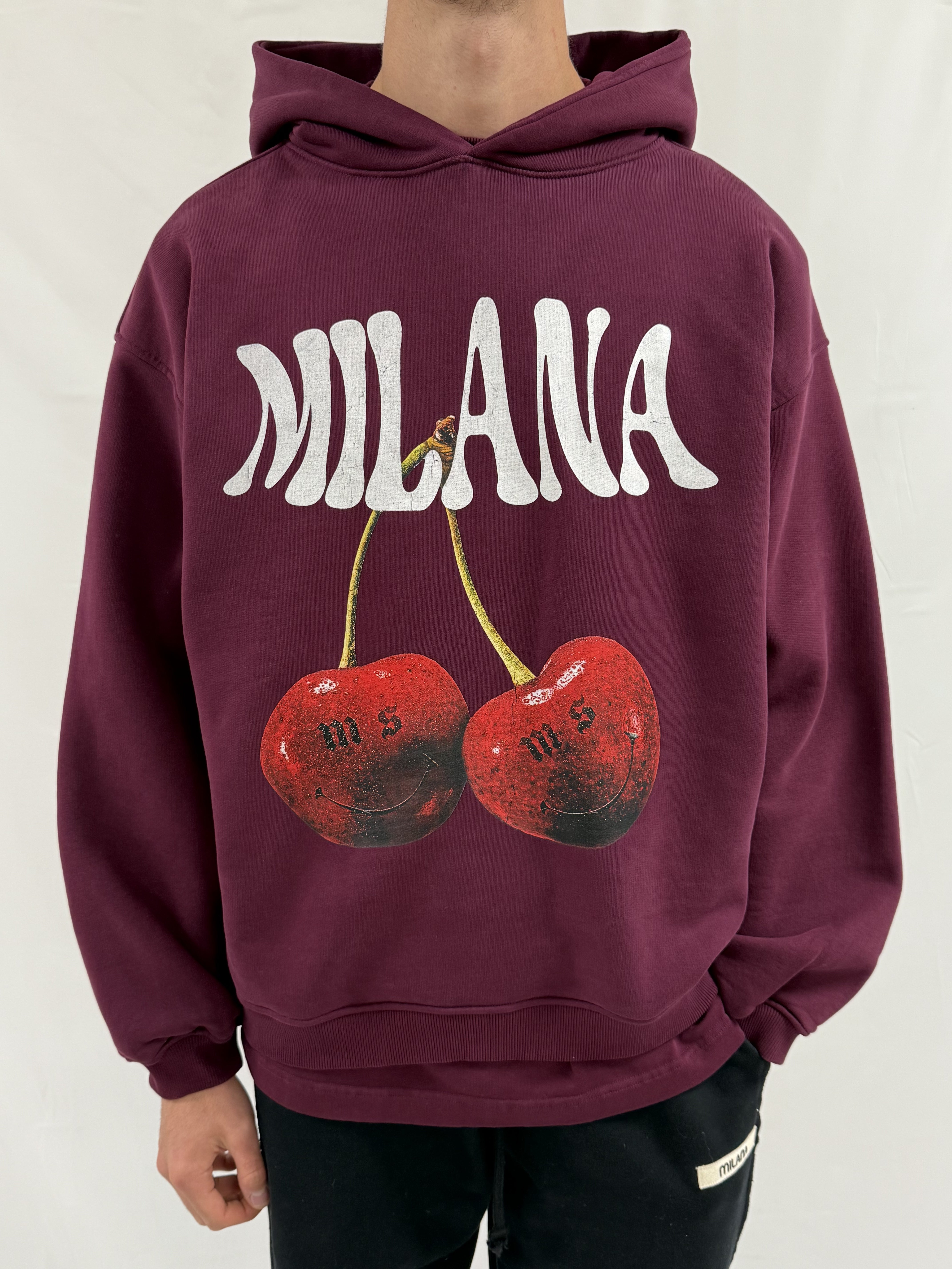 Deep Burgundy Cherry Heavyweight Hoodie.