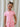 Baby Pink Kids Core Soft Rib Button Baby Tee.