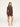 Chocolate Brown Soft Rib Long Sleeve Unitard.