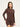 Chocolate Brown Soft Rib Long Sleeve Unitard.